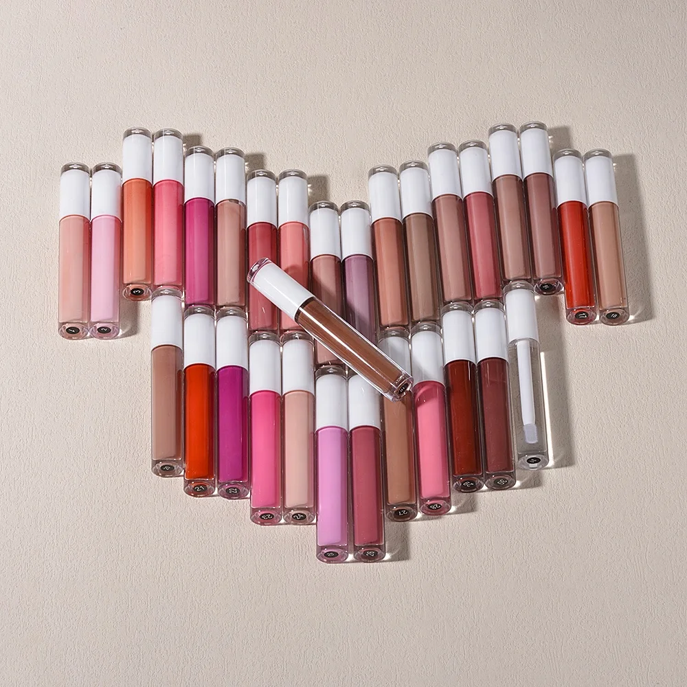 Ready to Ship Custom Wholesale Bulk Shimmer Lip Glossy Vendor Collection 20 Colors Vegan Lip Gloss Private Label