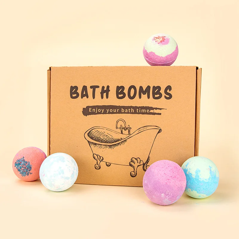 Organic Bubble Bath Fizzy Gift Set 100% Natural Ingredients Bomb Bath Rose Lavender Bubble Bath Bombs Gift Set