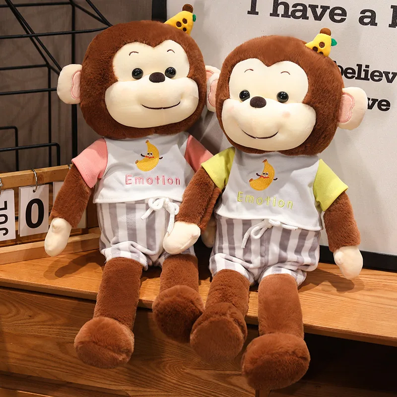 Wholesale new monkey doll grab machine doll banana monkey stuffed animal toy for children bed gorilla plush toy
