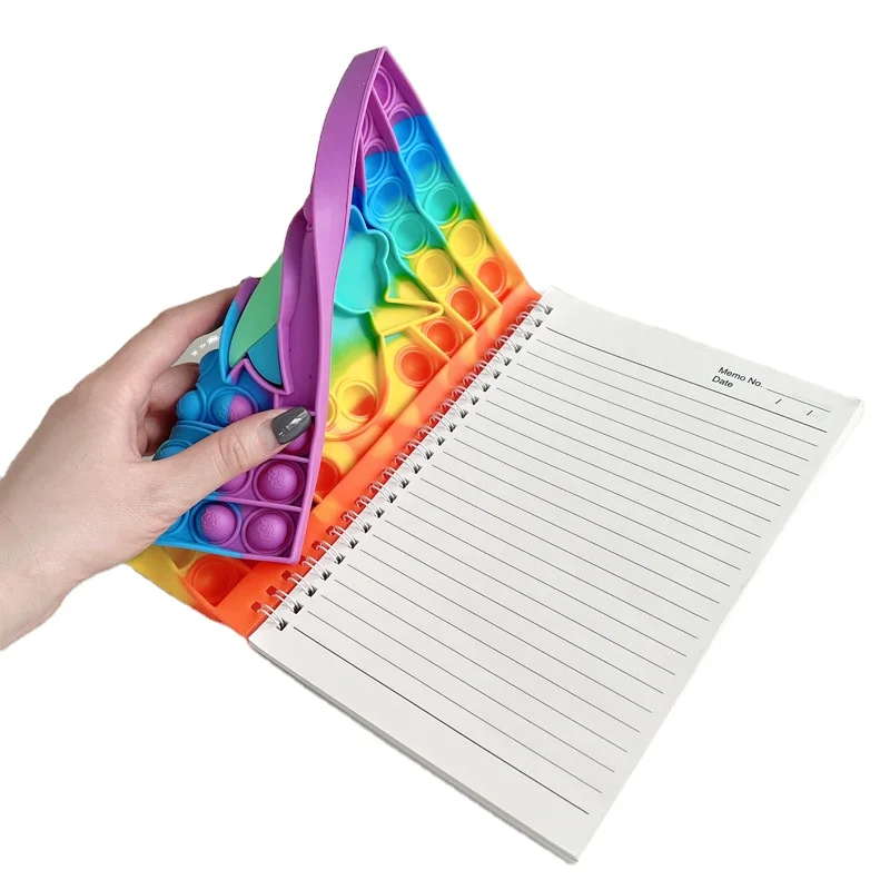 Pop it kawaii unicorn notebook stationery for kids back to school