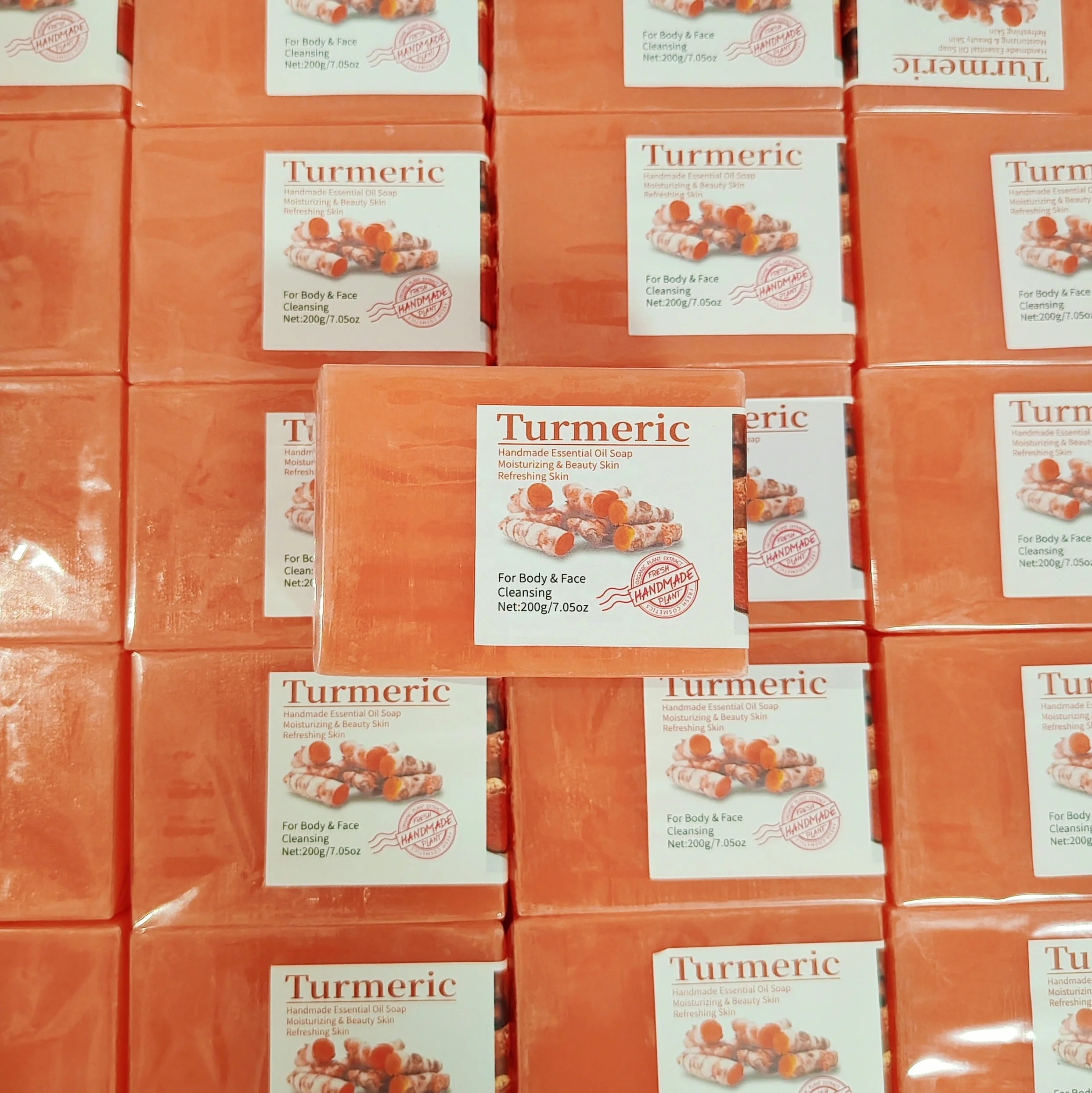 200g Turmeric Soap Organic Natural Anti Acne Dark Spot Whitening Private Label Turmeric Face Wash Kojic Acid Soap