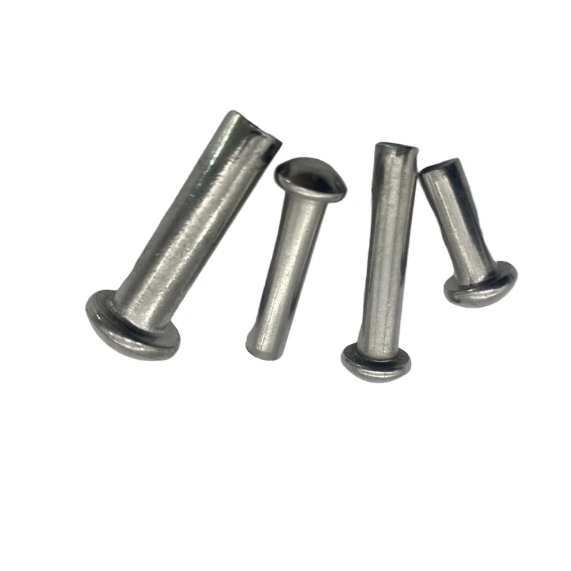 Aluminum stainless steel flat thin head iron rivet solid rivet handle knock rivet kit for brake and clutch lining