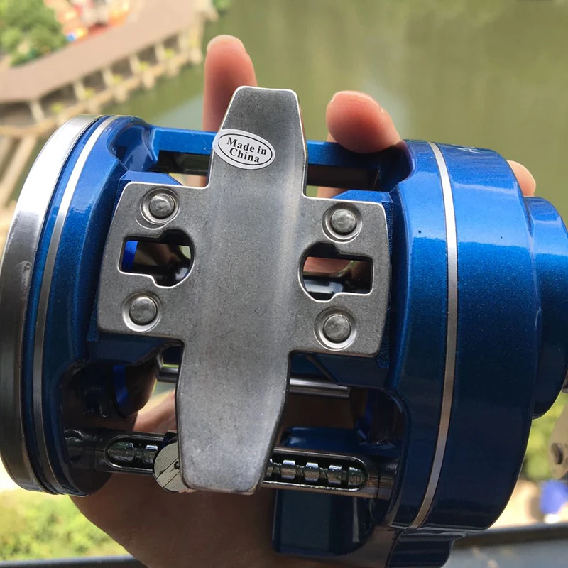 YUMOSHI 30D 50D Metal 12BB Bait Casting Drum Fishing Reel Trolling Fishing Reel with 999FT Depth Finder Counter Meter Gauge