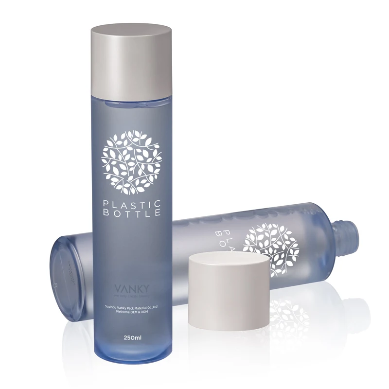 100ml Custom Color Cosmetic Plastic Container Packaging PET Plastic Face Skin Care Bottle With Double Wall Lid For Toner