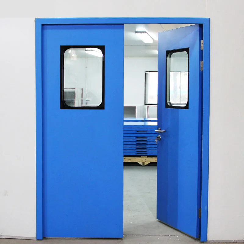 GMP Modular Clean Room Steel Door Industrial Food and Pharma Cleanroom Door