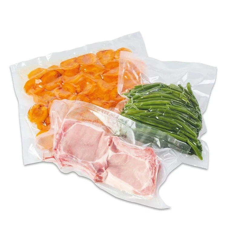 Hot sell high quality heat seal food smooth vacuum pouch plastic bag food storage vacuum sealer bag for meat