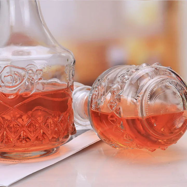 Aeofa Wholesale Clear carafe antique decanter glass bottles for wine