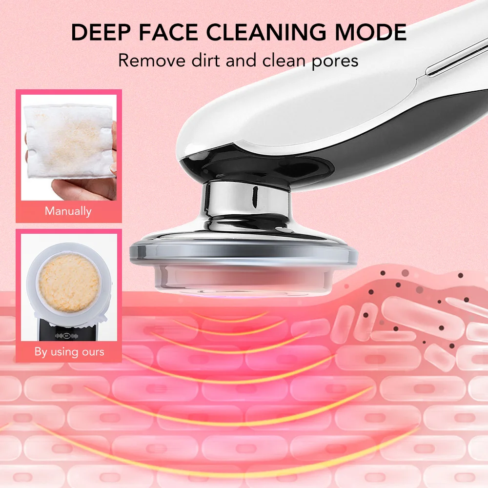 KKS beauti product facial lift massager skin rejuvenation 7 in 1rf ems face lift led red light therapy beauty device machine