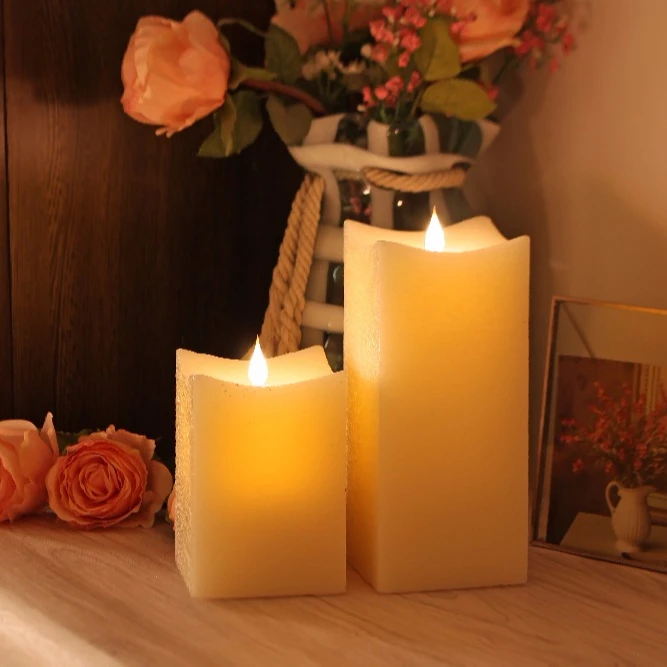 Wholesale home decoration flameless moving wick led candle