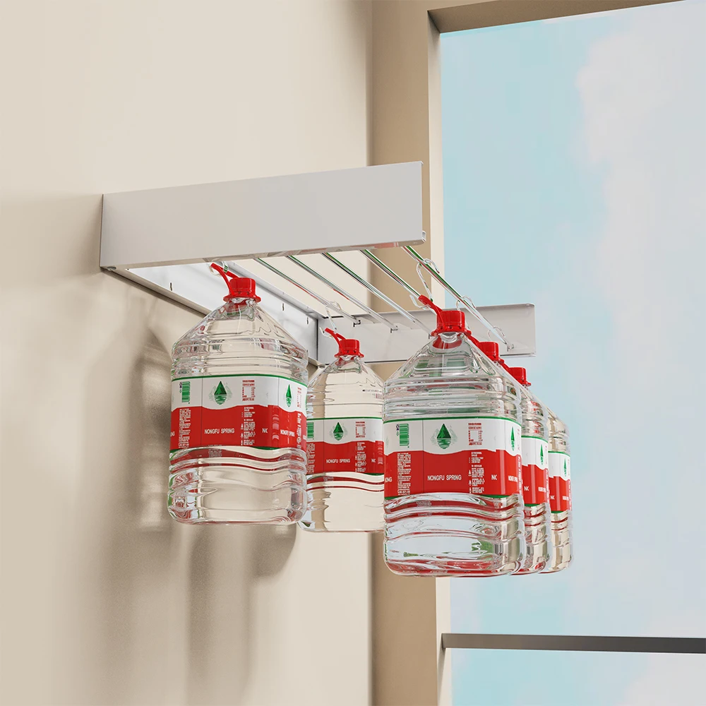 Aluminum Clothes Dryer Space Saving Wall Mounted Wall Mount Foldable Clothes Dryer Laundry Drying Rack Metal Folding Drying Rack