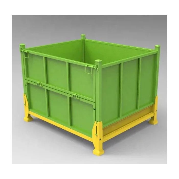 mesh box wire cage metal bin storage container steel wire mesh pallet container cage storage pallet basket box container