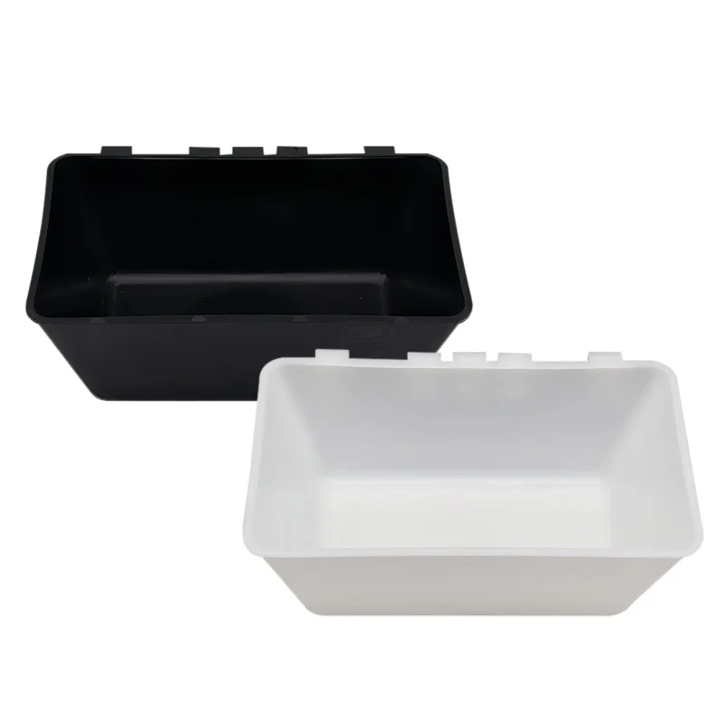 Hangable chick feeder trough farming equipment drinker for chickens white and black chicken feeder and drinker