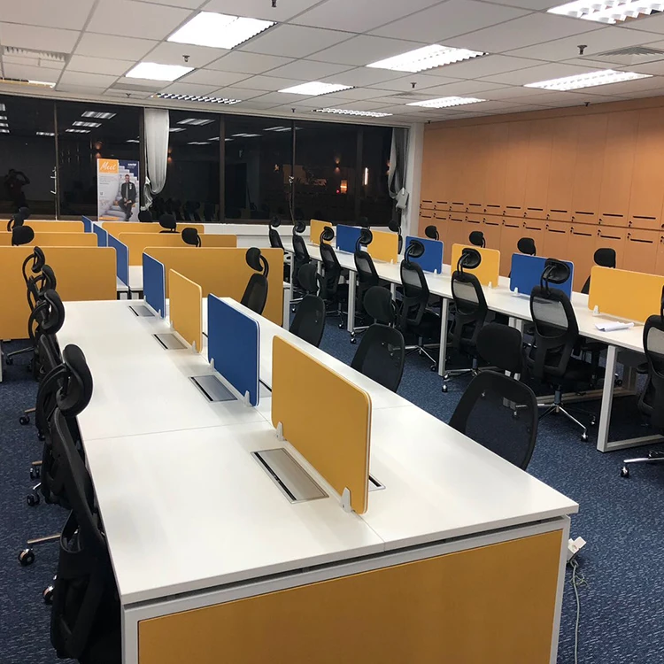 Modern design high quality standard size double side office furniture table 2 4 6 8 person staff workstation office desk