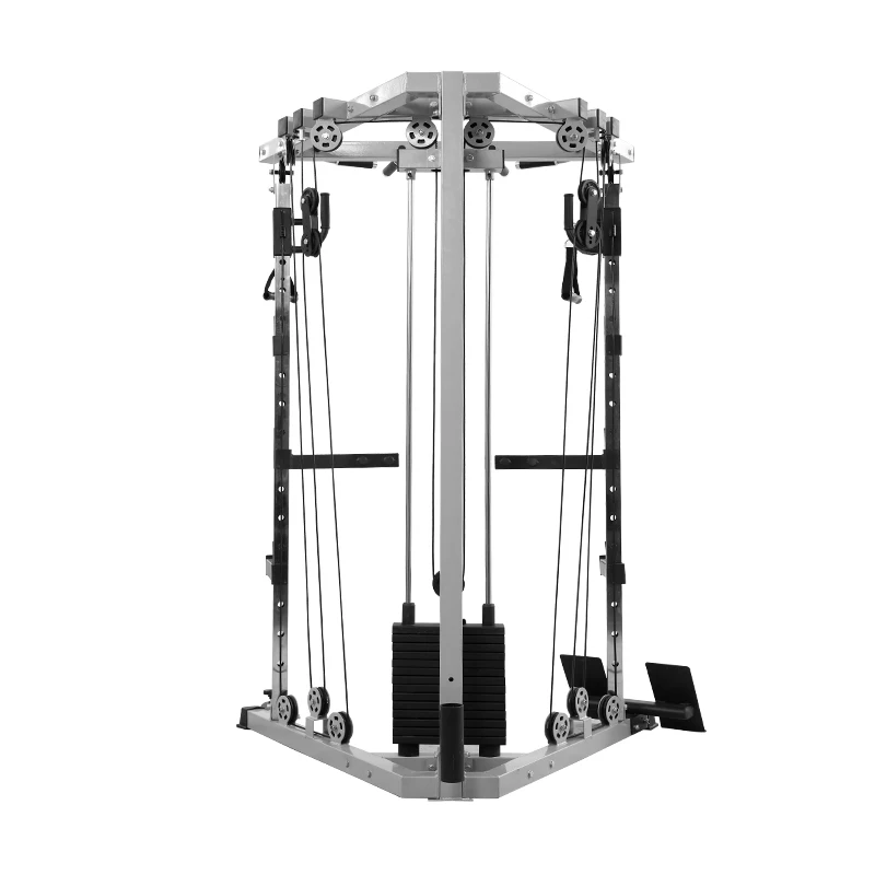 Integrated Training Squat Rack Cable Crossover Multi Functional Trainer Smith Machine Gym Equipment