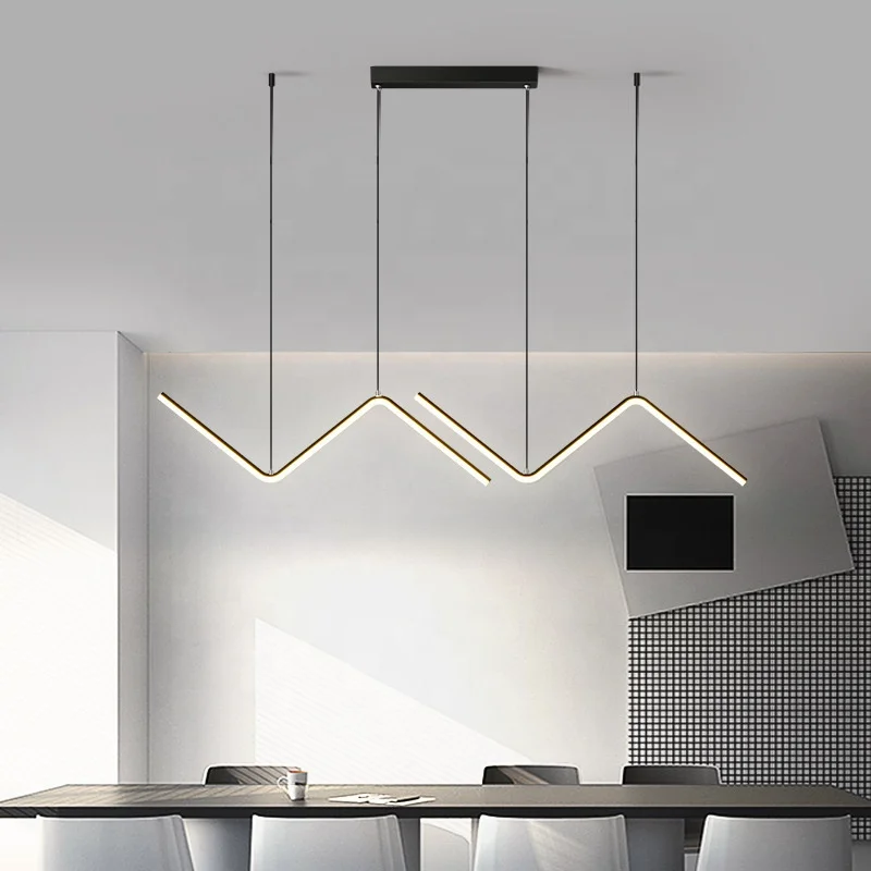 Nordic design z-shape chandeliers pendant hanging lights home fancy indoors kitchen lights lighting led chandelier lamp modern