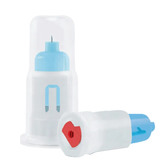 Safety Insulin Pen Needles with Cartridge End and Patient End Covered after Injection