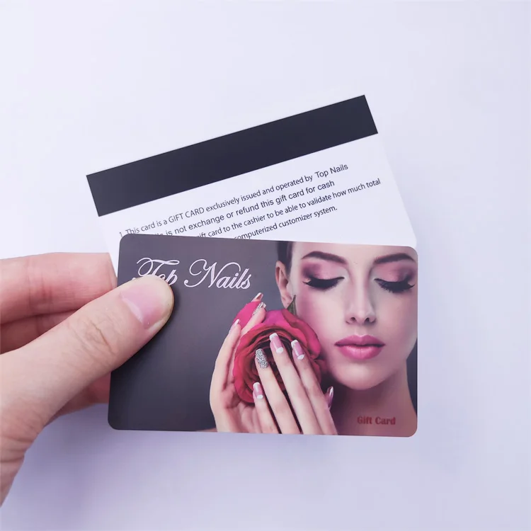 Custom magnetic stripe card glossy PVC plastic Membership Gift card printing