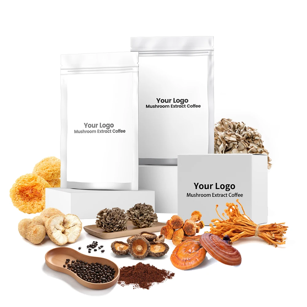 oem/odm Instant Mushroom Coffee Living Good Day Cappuccino with Chocolate Granule Instant Coffee Bag