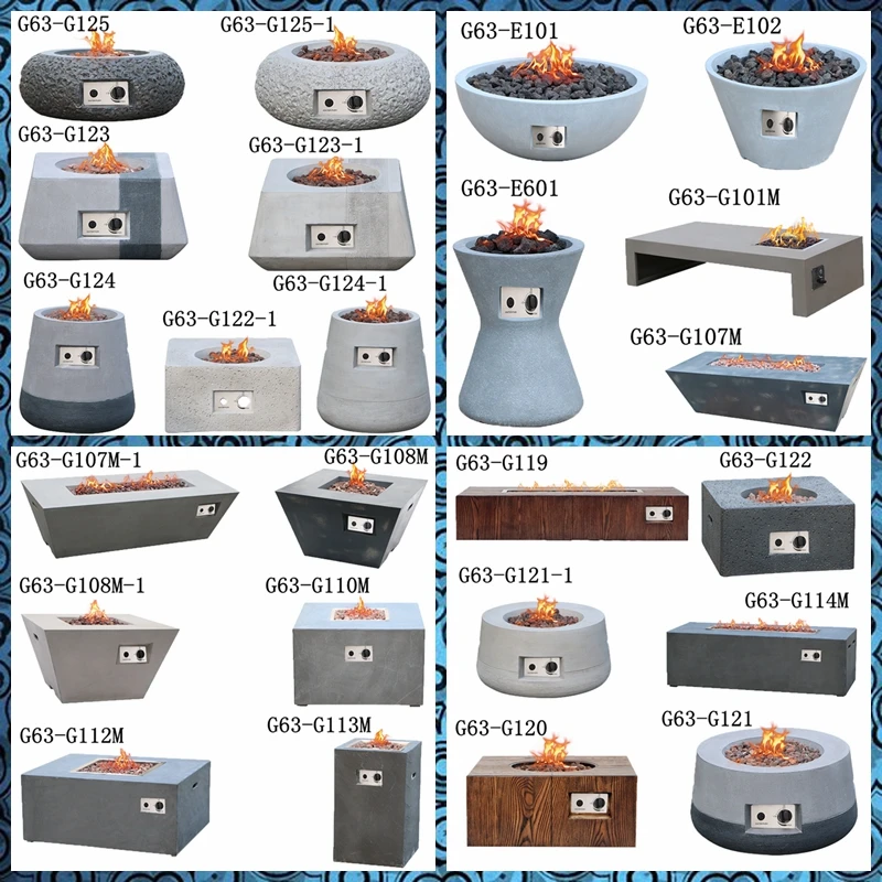 Hot Sale Outdoor Magnesium Oxide Gas Fire Pits