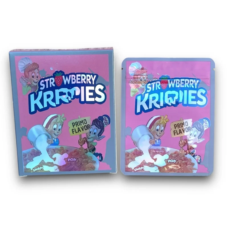 Custom print resealable 3.5g 7g empty cookie candy ziplock smell proof pouch cutout packs die cut mylar bags with box