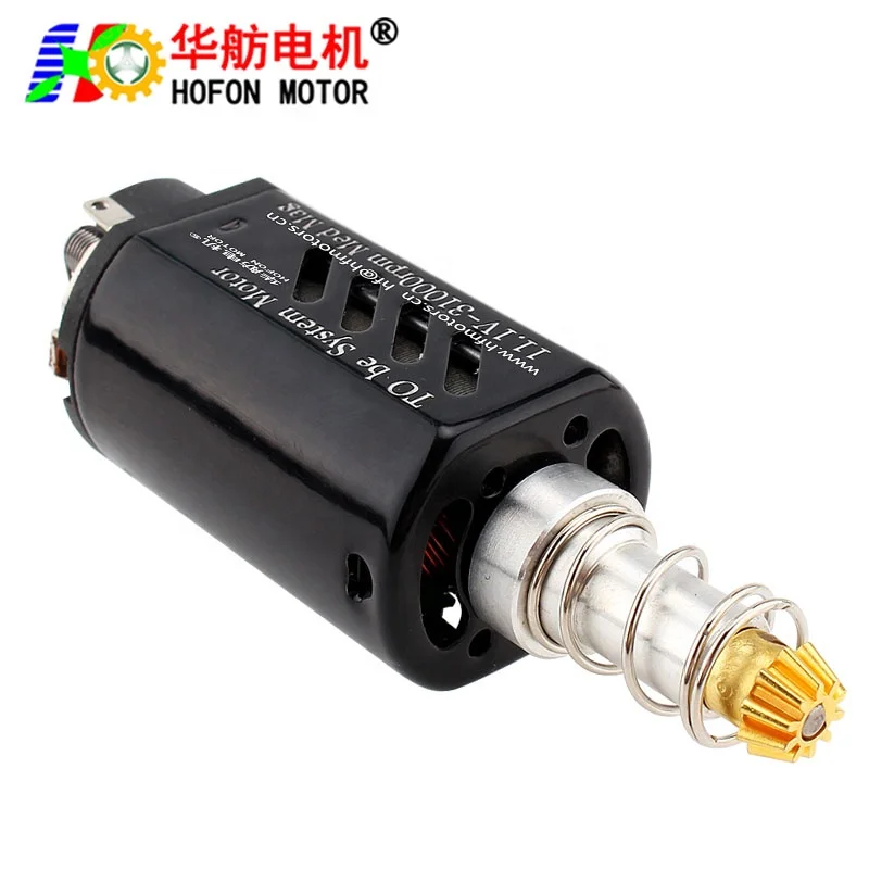 Hofon factory HF480VA-7019T Long shaft High Speed 11.1V 31000RPM DC Carbon brush Motor for AEG Gel Blaster Toy Gun