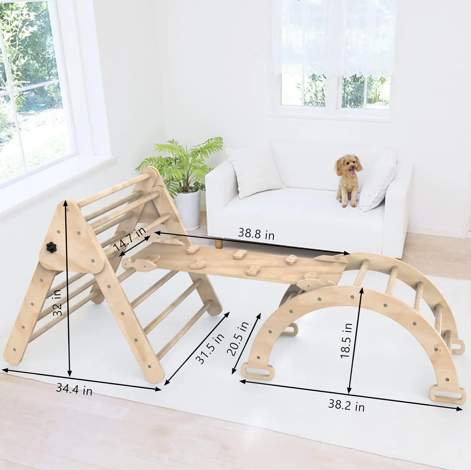 Multifunctional kids climbing frame toy Montessori gym intelligent development toddler pickler indoor outdoor play children bed