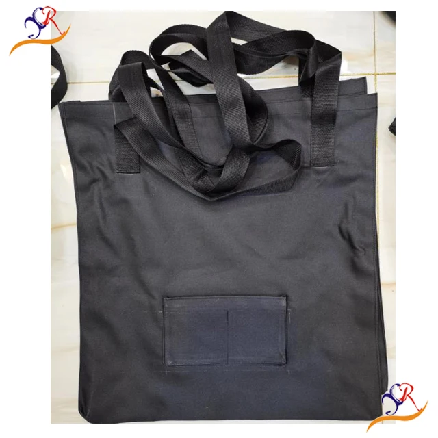 Portable base zipper bags/economic handle bags