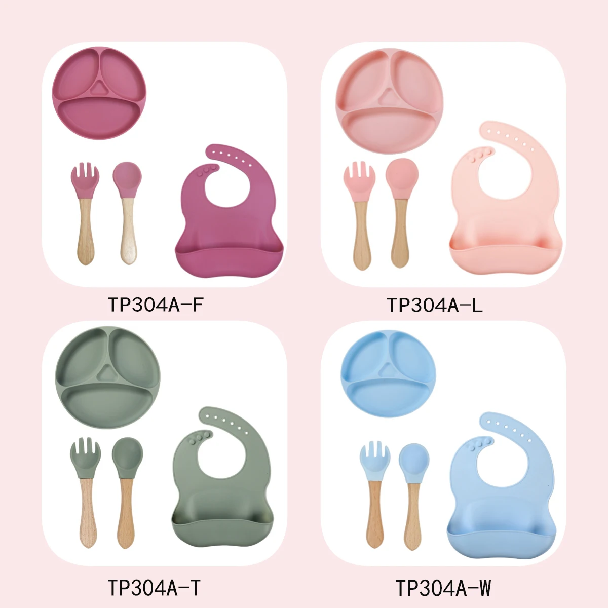 BSCI certification wholesale can customize environmental protection non toxic suction strong division kids silicone plate sets