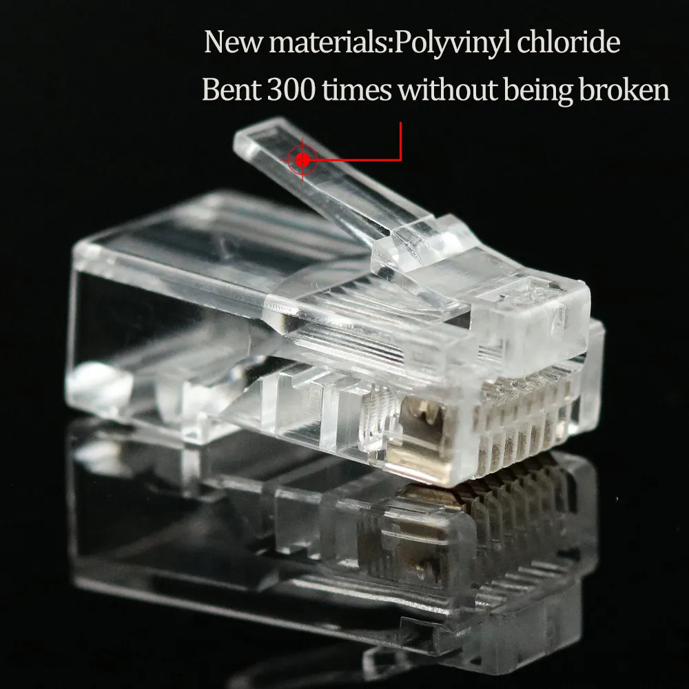  Oem Заводской прозрачный разъем кабеля Cat 5E Rj45 Cat6 для внутренней