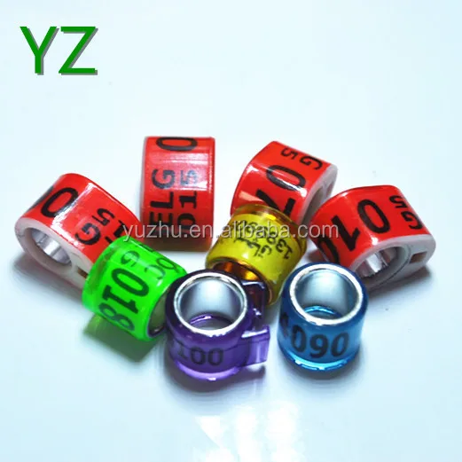 Special Oval Aluminium with plastic Ring  pigeon ring with hole, inserted into electronic chip