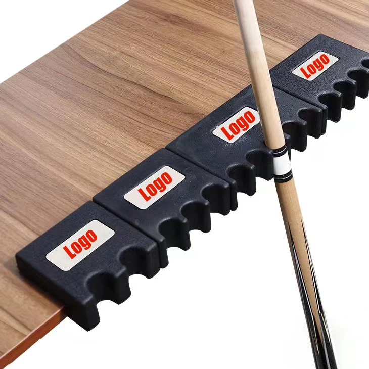 Custom Logo 2/3/4/5 Holes Weighted & Durable Billiard Sticks Rack Desk Table Plastic Mini Pool Cue Holder