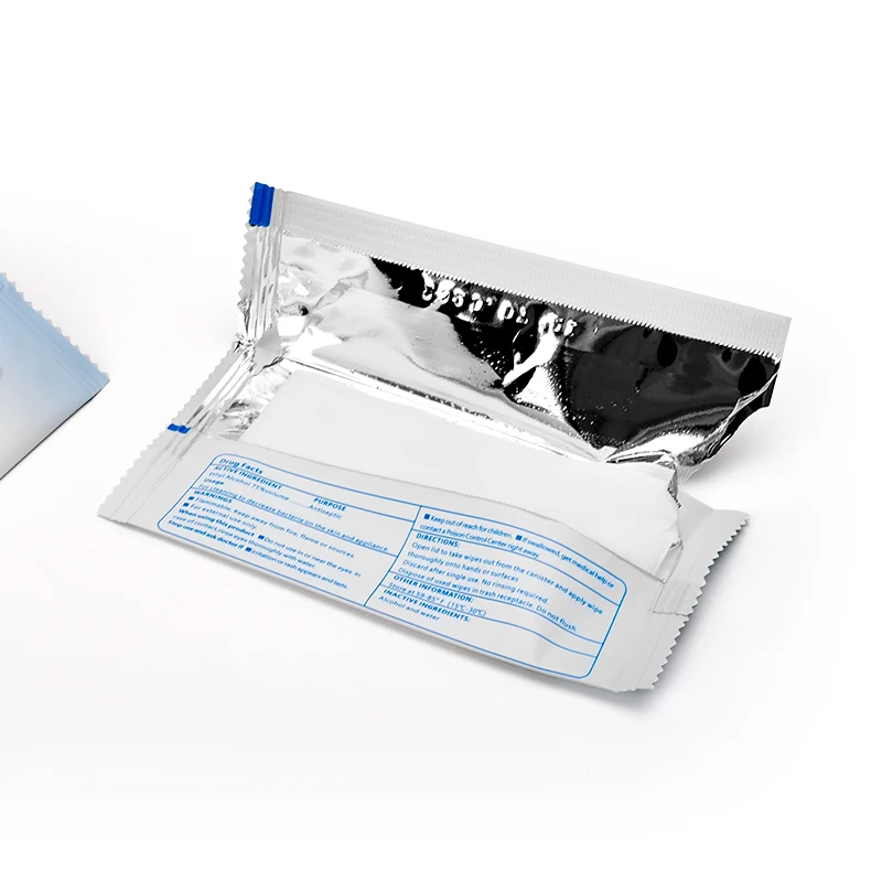 
OPULA Single sachet alcohol wipes disinfectant wipe with alcohol individually packed 