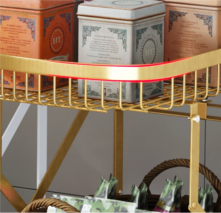 Multi functional foldable metal shopping cart for household and supermarket use