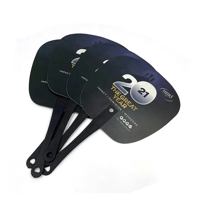 Personalized Custom Printing Plastic PP Hand Fan Promotion Business Gifts Fans