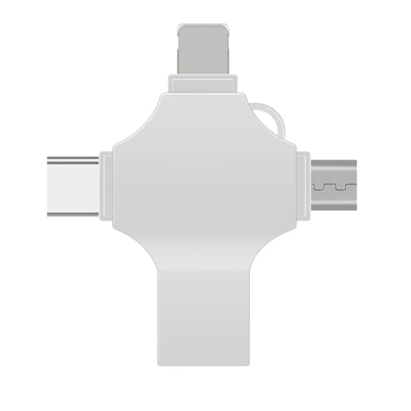 Custom logo high speed 4 in 1 128GB metal USB flash drive pendrive 32GB 64GB OTG memory TYPE C+ Android+ USB+ Phones USB stick