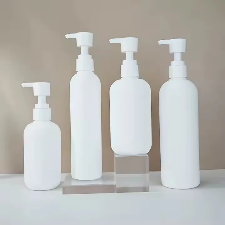 Новый пустой 200 мл 300 400 матовый белый HDPE пластиковый насос для шампуня бутылка l 500 косметическая упаковка
