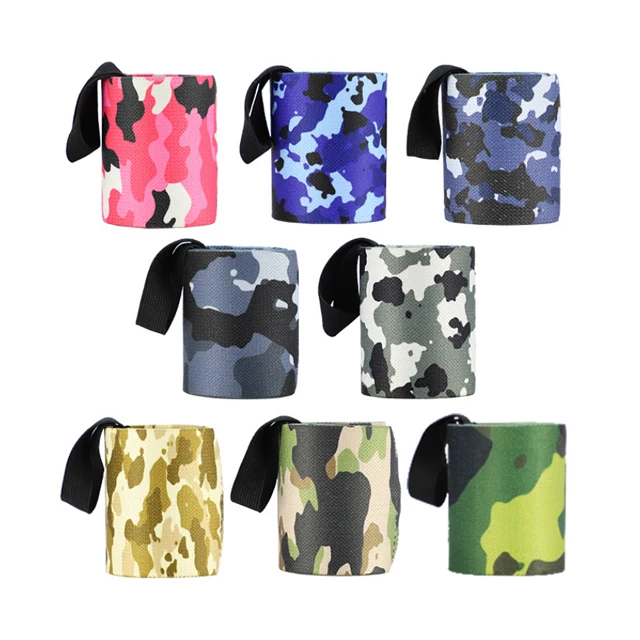 Custom logo nylon weight lifting barbell strength training gym wrist wraps for bodybuilding