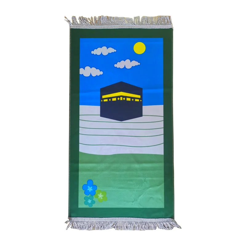 
Arabic Kids Children Prayer Mat Islamic Pray Rug Namaz Carpet eid gift Cartoon mix design 48x90cm 