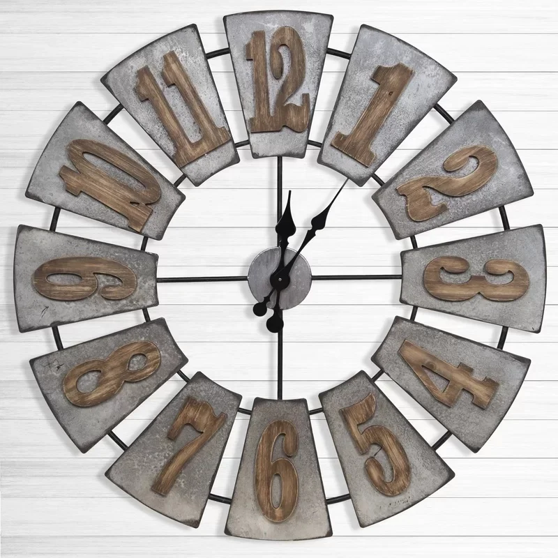 24inch 60cm large decorative metal wall clock