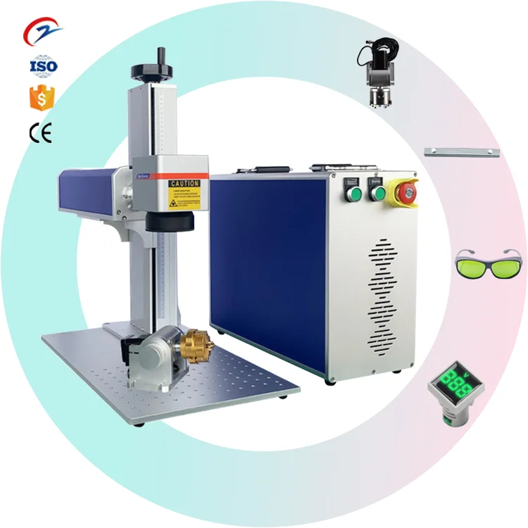 50w fiber laser marking machine for metal plastic pbm logo laser printer price