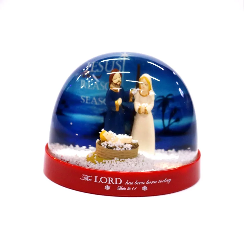 Home Decoration Plastic Water Snow Globe Souvenir Snow Ball Dome Custom Snowball With Photo Insert