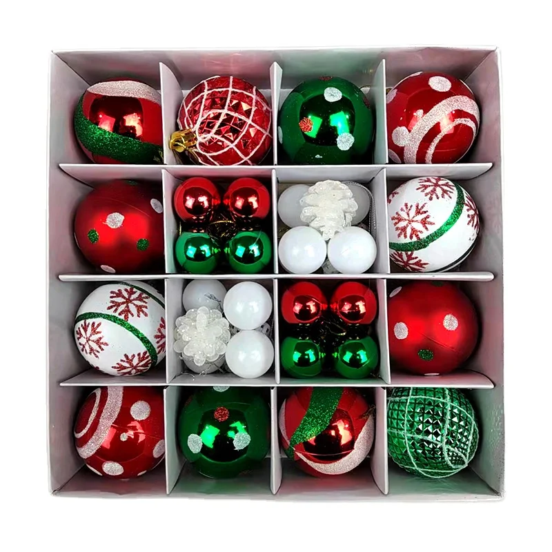 42Pcs Christmas Balls Ornaments for Xmas Christmas Tree Shatterproof Christmas Tree Decorations Hanging Ball for Holiday