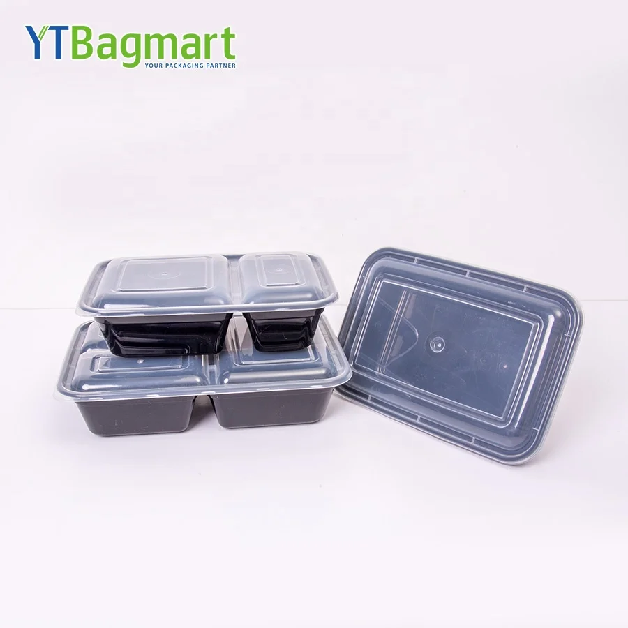 Plastic Meal Prep Containers with Lids Leakproof Rectangular Food Storage Container Box for Restaurant