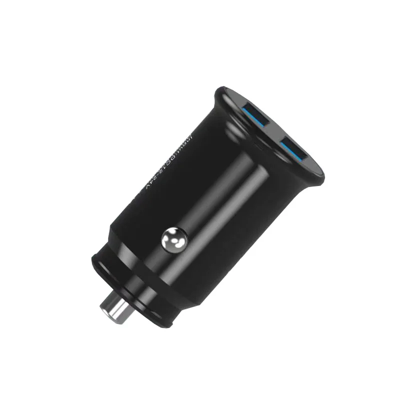 Автомобильное зарядное устройство 2 4a Mini с двумя портами USB адаптер питания для быстрой зарядки мобильного