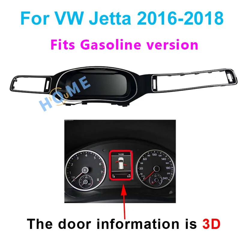 Linux System LCD Speedometer Gauge Virtual Instrument Cluster CockPit Digital Dashboard Panel For Volkswagen Jetta 2012-2018
