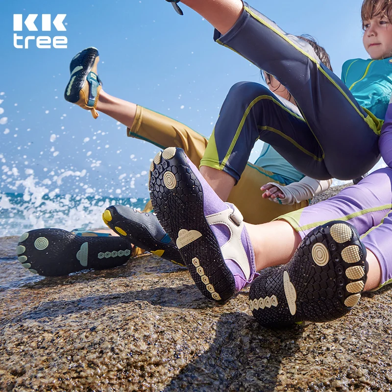 KOCOTREE Kids Summer Aqua Shoes Children Barefoot Anti Slip Breathable Water Shoes Beach Swimming Pool Stream Trekking
