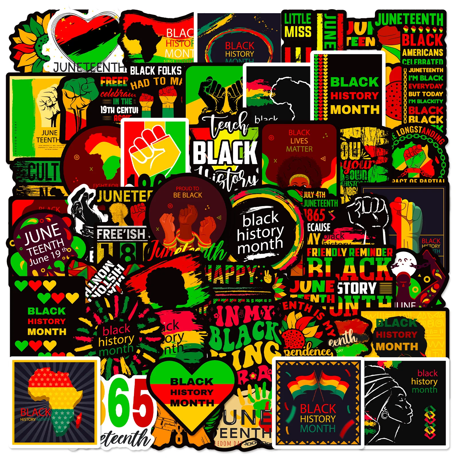 Text Sticker Series : 50pcs Creative Stickers, Cute, Waterproof for Laptops,  bottles,  Luggage, Cars,  Gift Favors & Decor