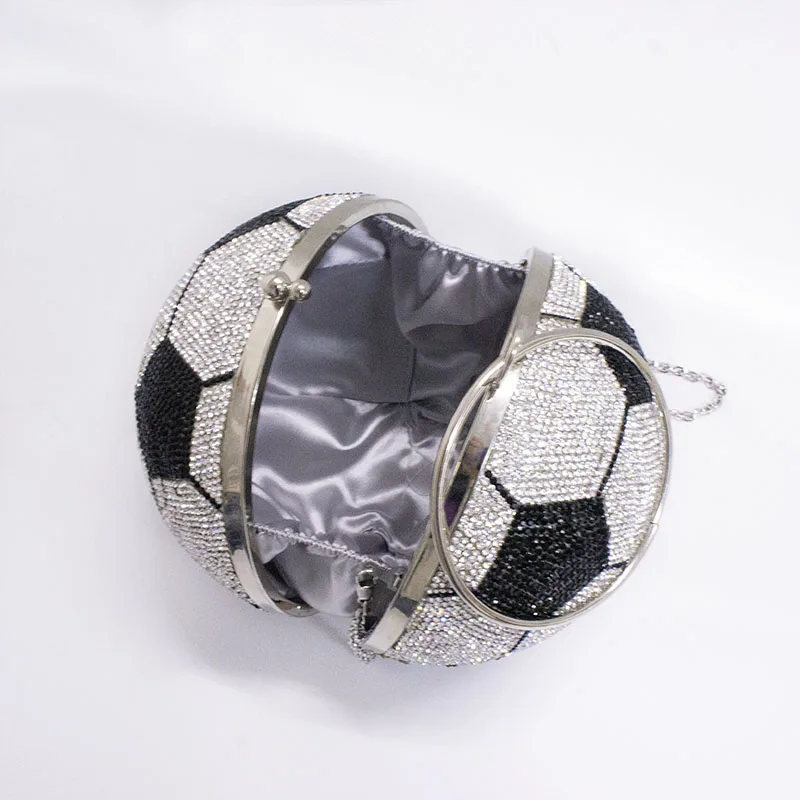 Luxury Basketball  Diamond Ball Design Women Party Purses Football Totes Shoulder Chain Bag Basketball Bag Clutch Bags