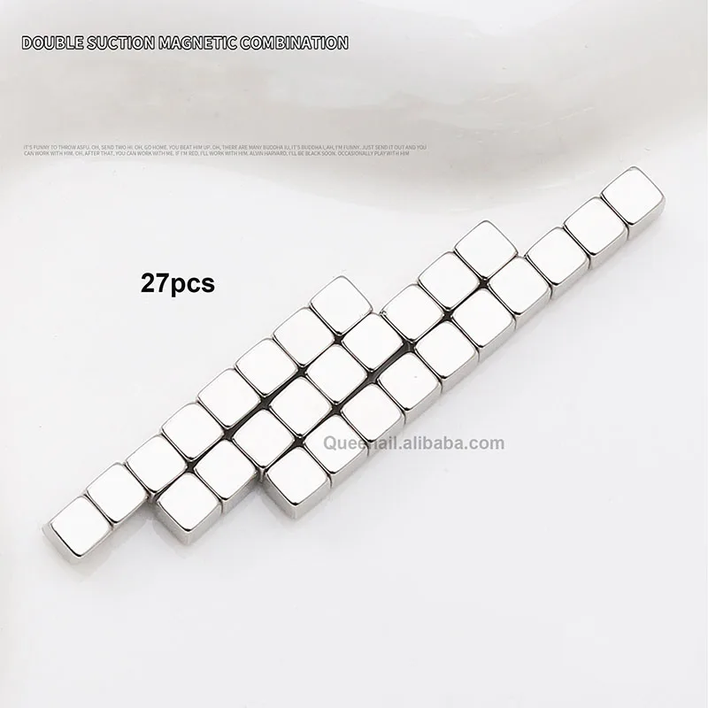 Multi-functional 27pcs Square Strong Magnet Stone Tool Powerful Cat Eye Gel Polish Magnet Stick