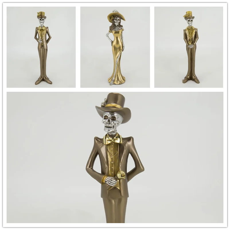 Jiayi Ebros Love Never Dies Couple Day of The Dead Skeleton Bride Groom Figurine